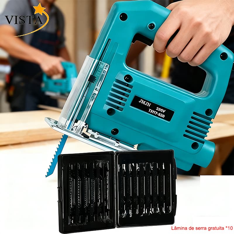 Serra Tico Tico 650W com Velocidade Variável e Guia a Laser para Corte Preciso 220V VISTA