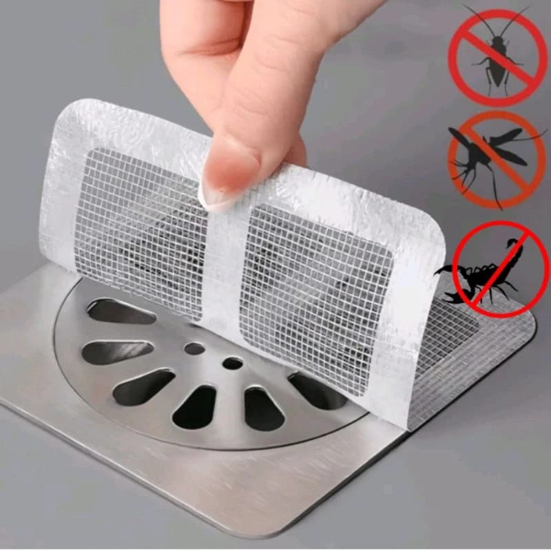 Filtro Adesivo para Ralo Coletor de Cabelo Anti Insetos Banheiro Cozinha