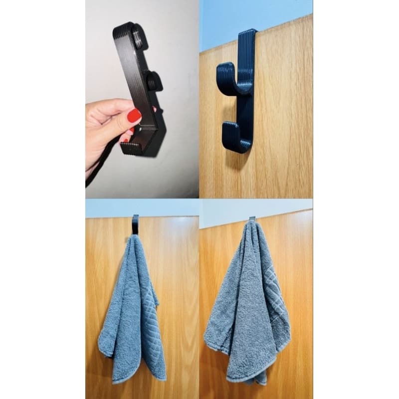 Suporte Porta para Toalhas, Bolsas (Sem Furadeira)