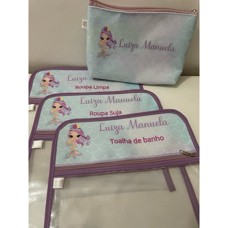 kit necessaire trapézio mais três necessaires