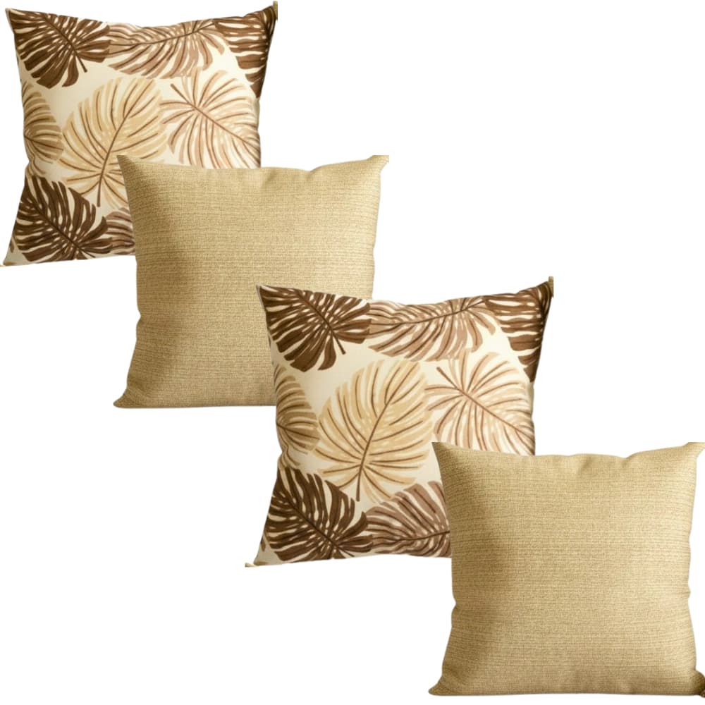 04 Almofadas Decorativas Luxo 50x50 Com ou Sem Refil Elegancia