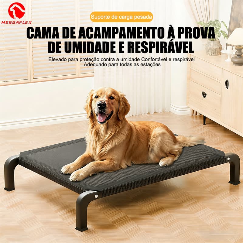 MEGGAFLEX Cama Pet Elevada Dobrável e Portátil para Cães e Gatos, Uso em Casa e Viagem