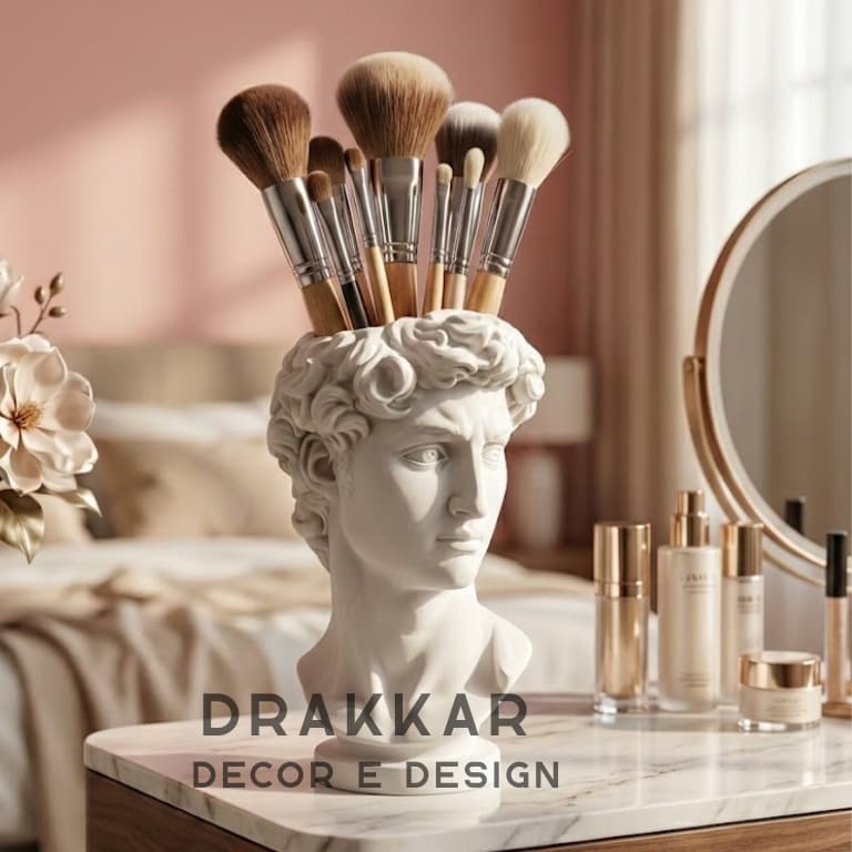 Busto David Michelangelo - Cor Branco Mármore,  IMPRESSÃO 3D