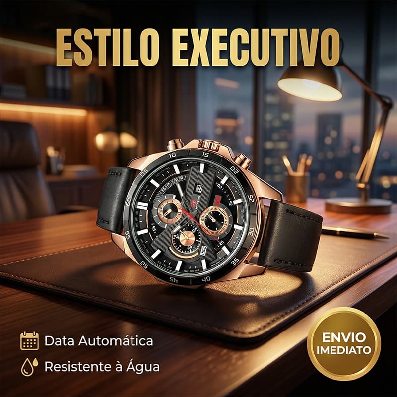 VAVA VOOM Relógio De Pulso Masculino Design 3D Racing Carro Esporte Fino Negócios À Prova D’água
