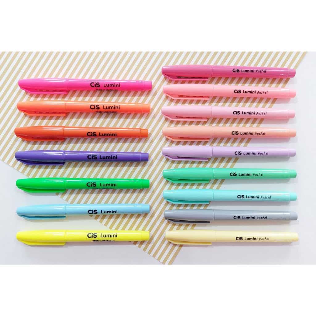 Kit com 5 OU 6 marca texto MARCA LUMINI CIS cores aleatórias LER DESCRIÇÃO