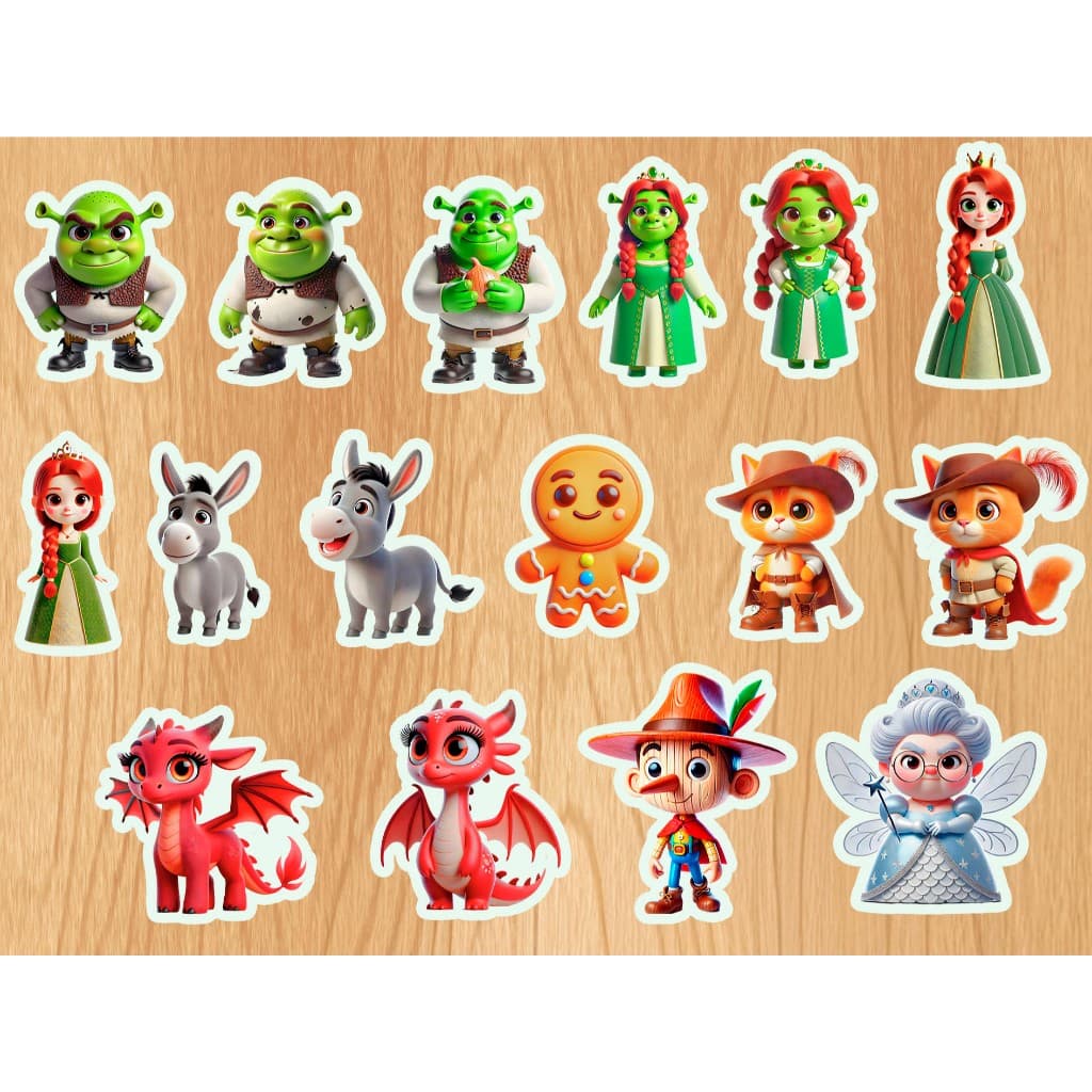Recortes  Shrek - Topper - Aplique - Decoração Para Tubete - Latinha - Shrek  - festa - aplique Shrek