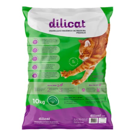 Granulado Higiênico de Madeira dilicat de 10 kg