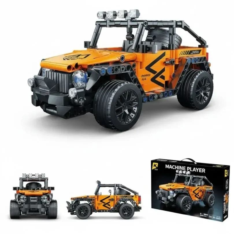 Blocos de Montar Jeep Off-Road 4x4 Inercial – 475 Peças | Escala 1:18