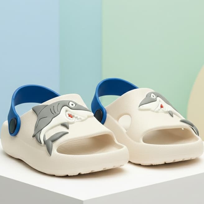 Chinelo Infantil Nuvem Slide Menino Fundo do Mar Masculino Macios Confortável Leves Desenhos Azul