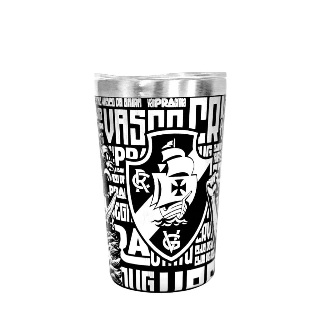 Copo Térmico 350 ml Personalizado Vasco 1 com Tampa Acrílica Presente ideal Criativo