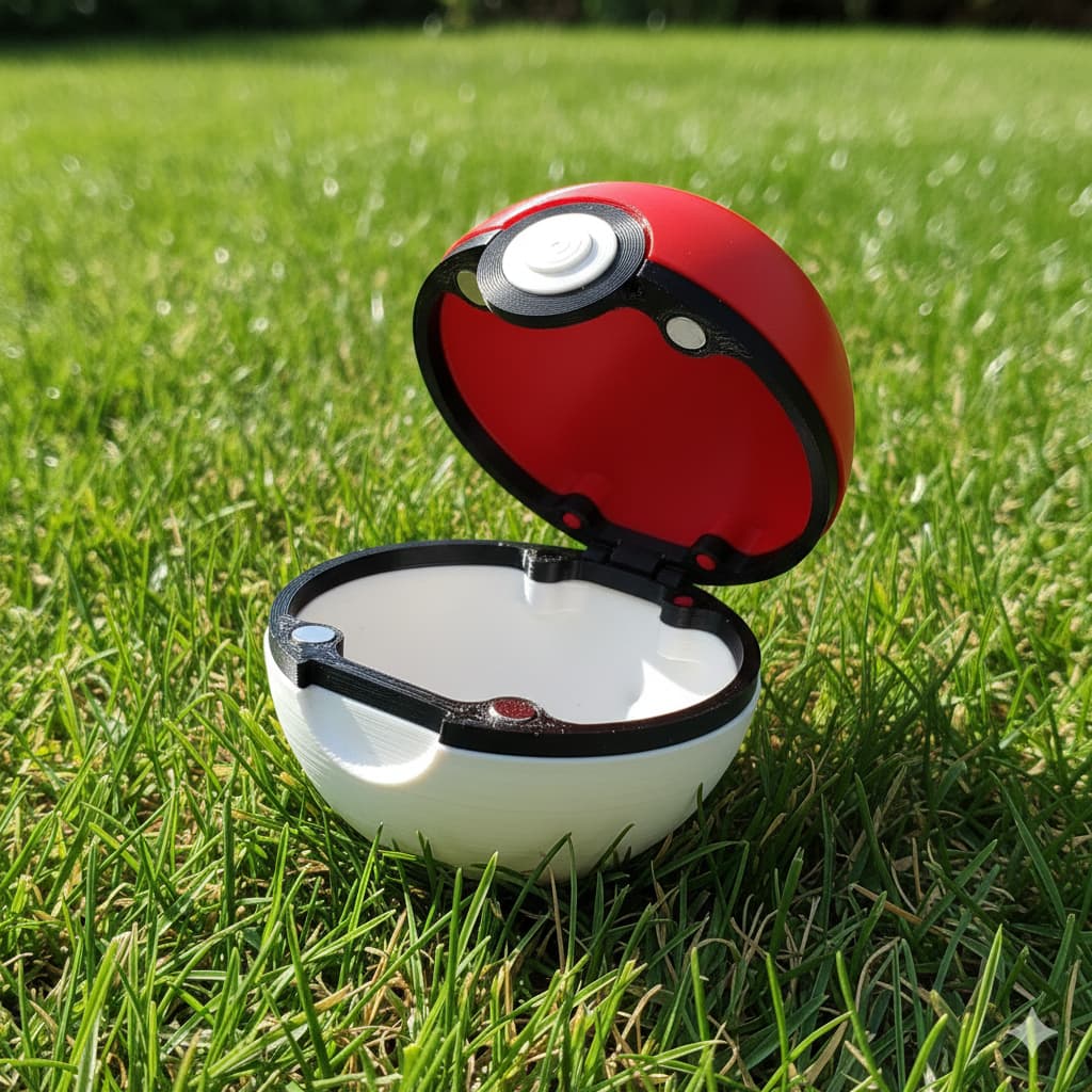 Pokebola Abre e Fecha com Ímã - Pokemon Pokeball Decoração com base
