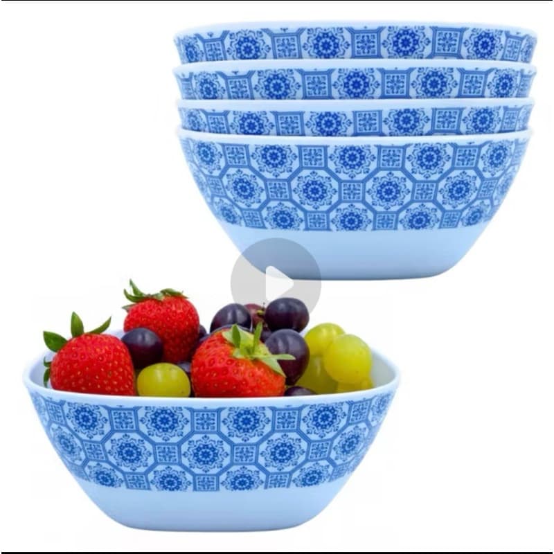 KIT12 BOWLS MELAMINA PEQUENAS 12,5CM CUMBUCA ESTAMPADA