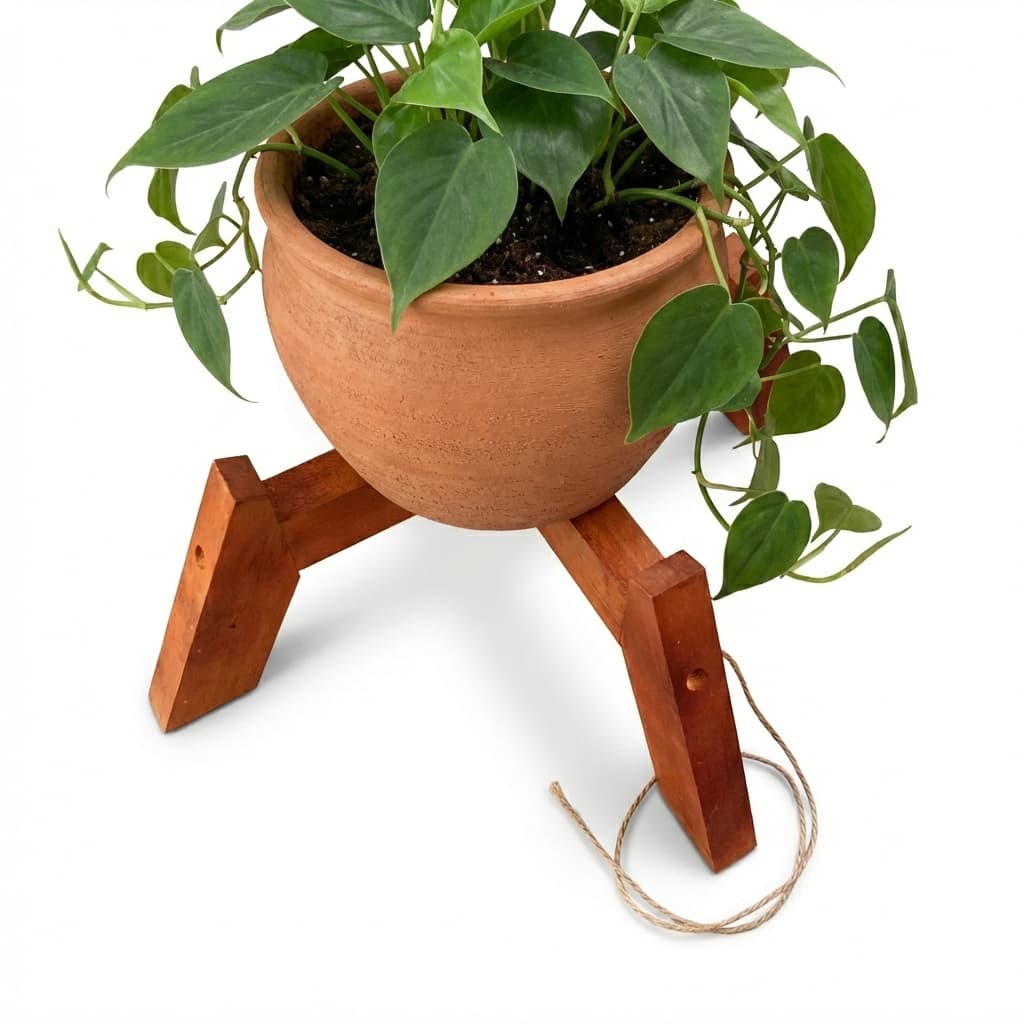Suporte Rei ideal para Plantas em Madeira e enfeites
