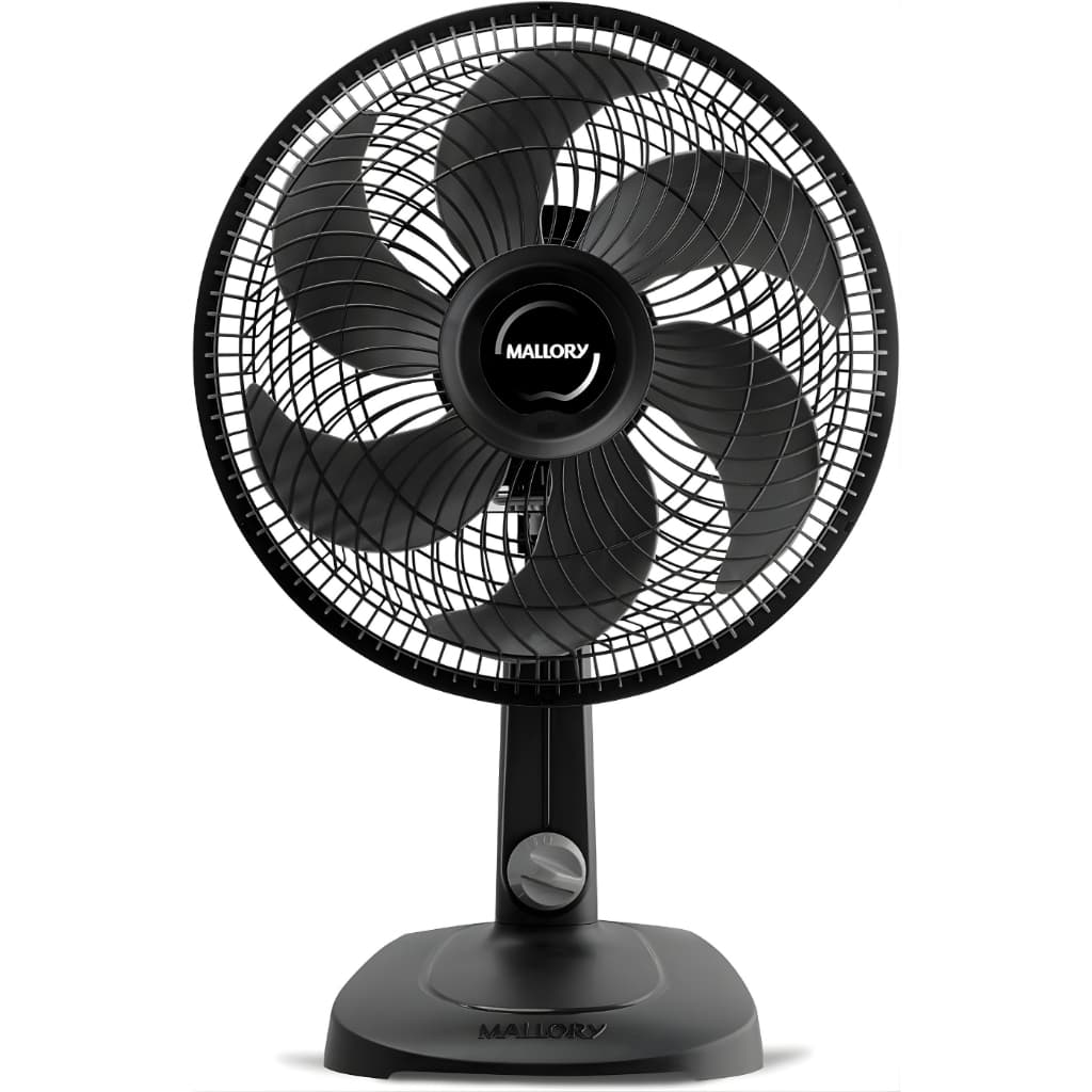 Ventilador De Mesa Mallory Turbo Compact 30cm 6 Pás 3 Velocidades Silencioso Potente Econômico