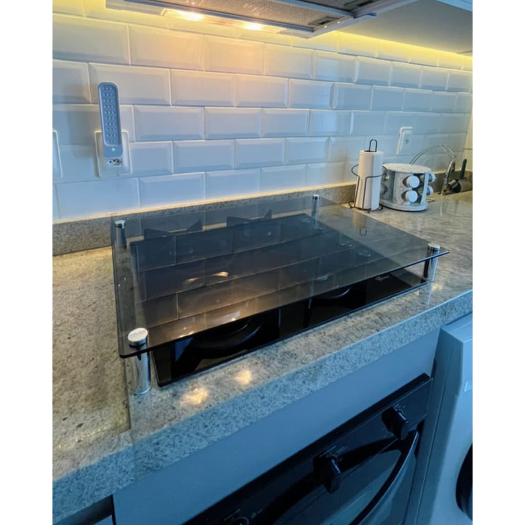 Tampa de Vidro de 6mm para Cooktop Itatiaia 4 Bocas - Itamaster Tramontina- Protege e Amplia Bancada