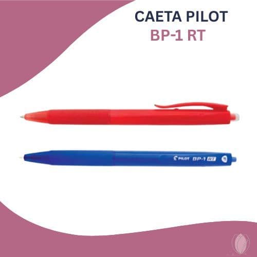 Caneta Pilot BP-1 RT Ponta Fina - Escrita Macia e Grip Emborrachado