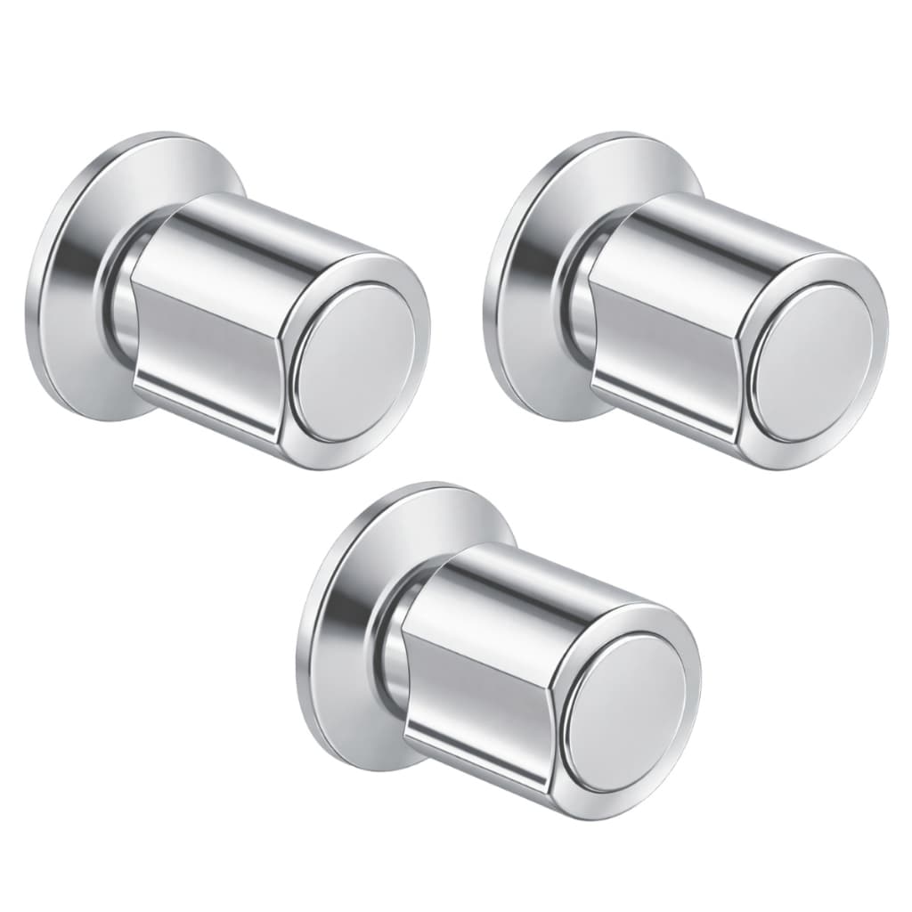 3 Acabamentos de Registro Padrão Docol 1/2 3/4 Cromado C40 Fit