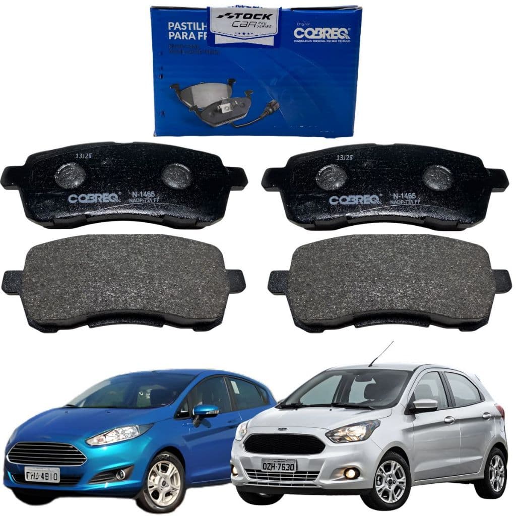Kit 4 Pastilha Freio Dianteiro Ford Ka New Fiesta 1.5 1.6 1.0 16v Cobreq