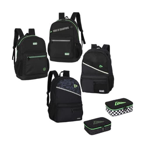 Mochila Costas Loud Gamer Original Reforçada Resistente Preto e Verde