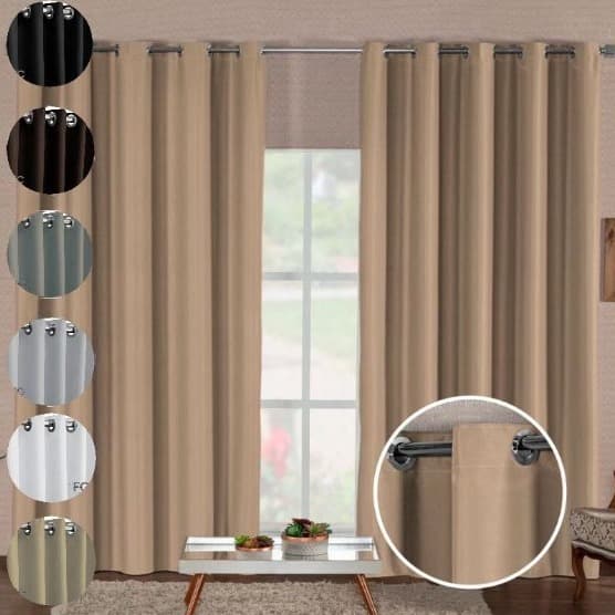 Cortina Blackout em Tecido Premium Corta Luz Para Sala ou Quarto Varias Cores