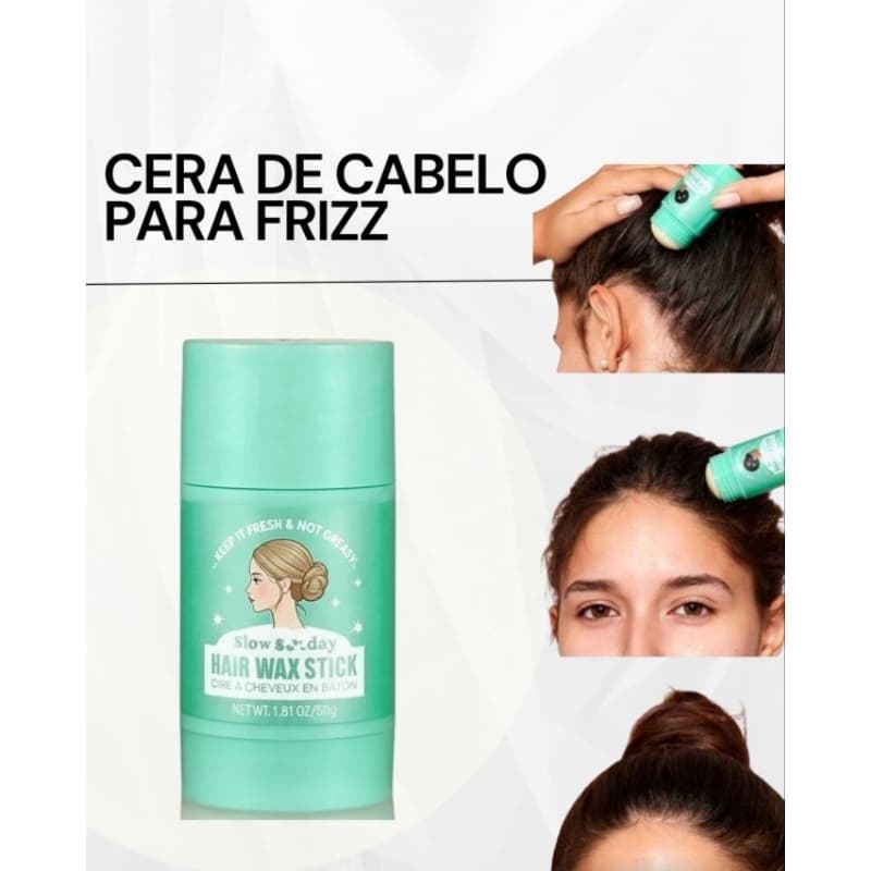Pomada anti-frizz para cabelo, com óleo de coco, cera para cabelo, pomada para penteado, creme para frizz Slow Sunday