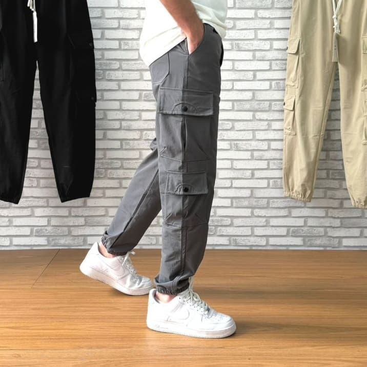 Calça Masculina Tactel Premium Conforto 4 Bolsos Elásticos Na Perna Moda Diversas Cores
