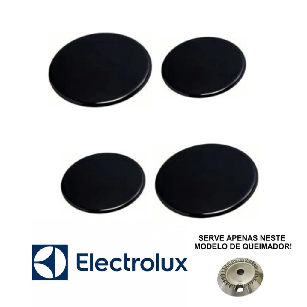 Kit 4 Espalhadores Fogão Electrolux Celebrate 2 peq e 2 gr