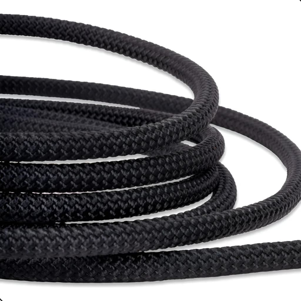 Corda Náutica Amarração Carga 8mm 20 Metros 100% Poliéster Preto