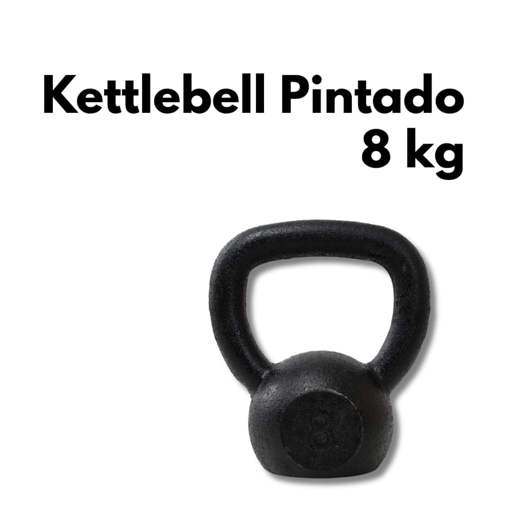 Kettlebell Pintado 8kg Treino Funcional Fitness Academia Força Exercício