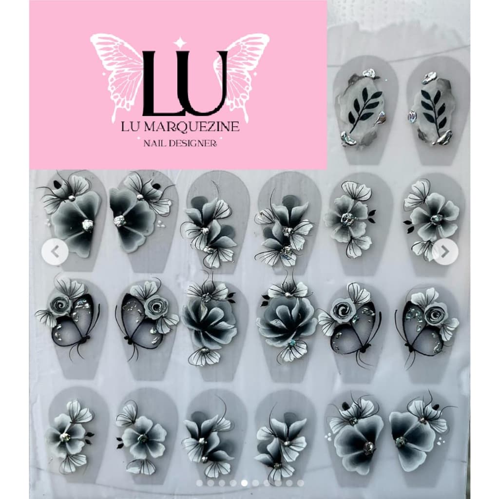 20 Adesivos  Artesanais para unhas Unhas Joias Pedrarias Strass 100% feito a mão
