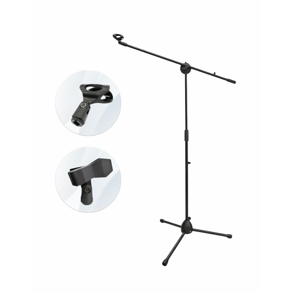 Suporte Pedestal Para Microfone Com Trava Regulagem e Cachimbos
