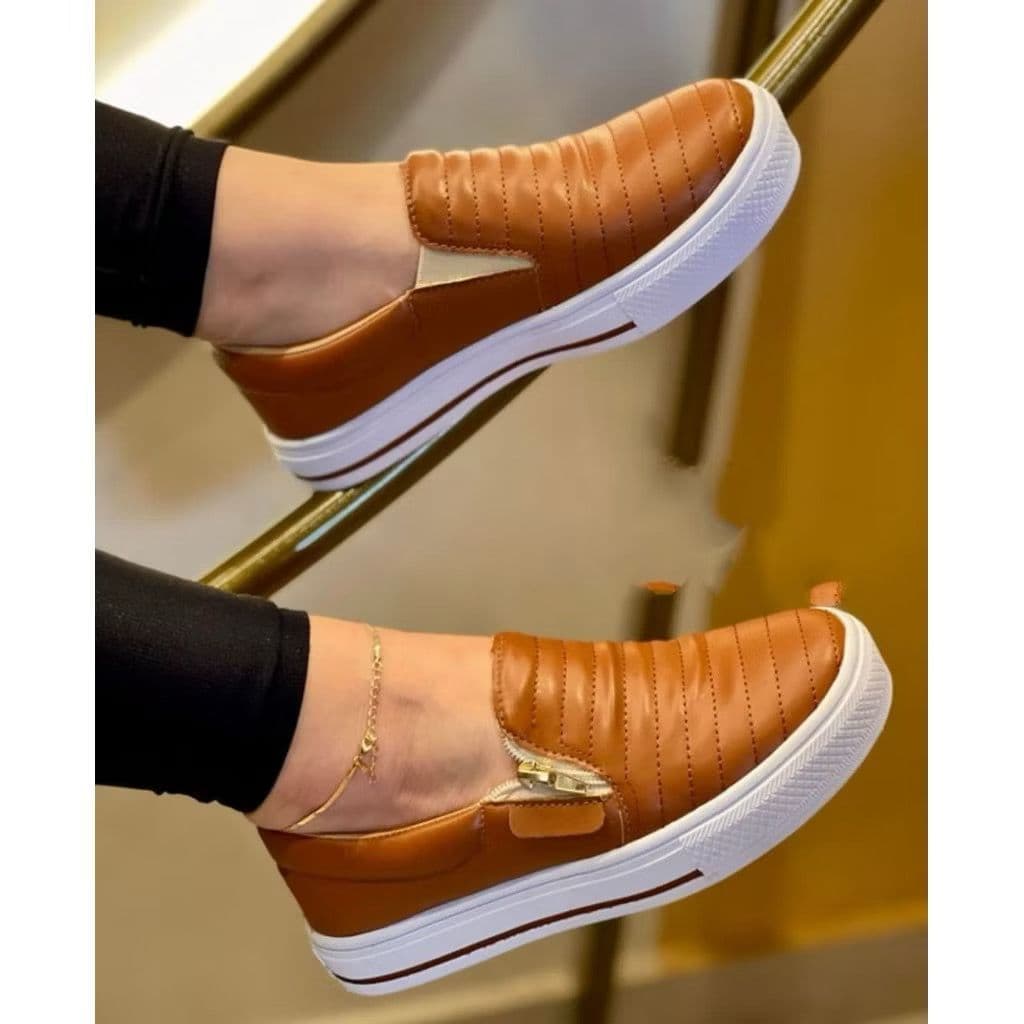 Tênis Feminino Casual Sapatilha Calce Fácil Iate Confortável Envio Imediato