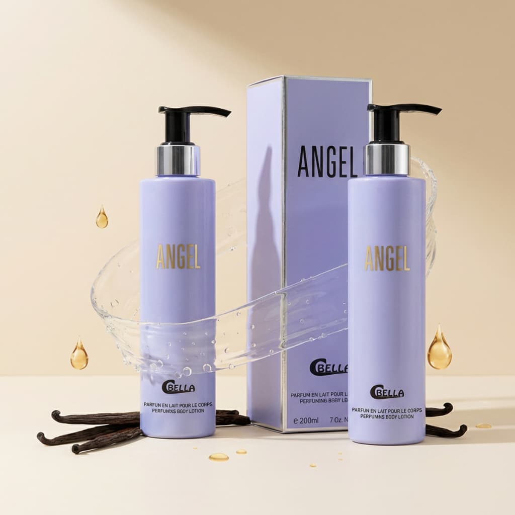 Kit 2un Creme Corporal Hidratante Angel Unissex Cbella La Belle 200ml Baunilha
