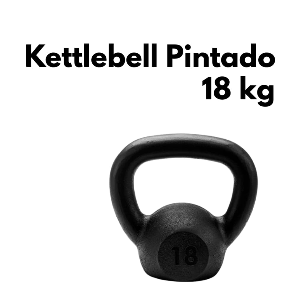 Kettlebell Pintado 18kg Treino Funcional Força Resistência Fitness