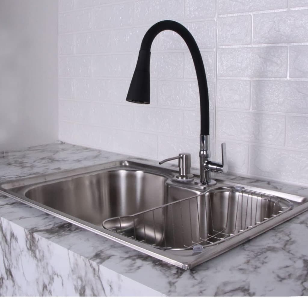 Cuba Cozinha Gourmet Pia Inox 201 60x42cm com Acessórios + Torneira Gourmet