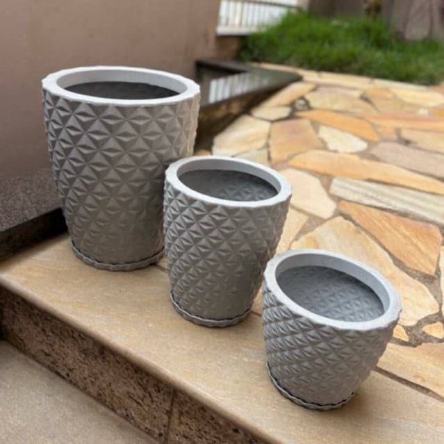 vaso coluna diamante N1 N2 +vaso bojo todos acompanham prato coletor