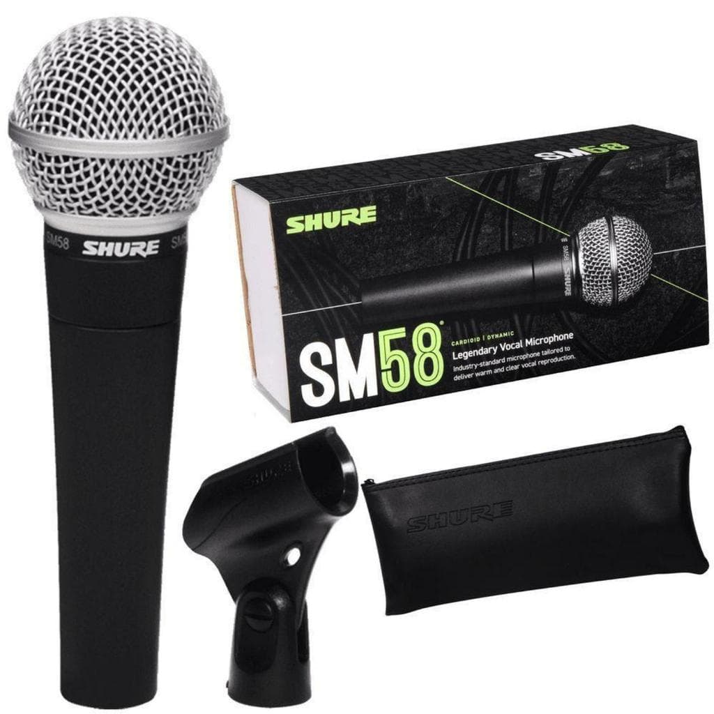 Microfone Sm58 Dinâmico Metal Pro