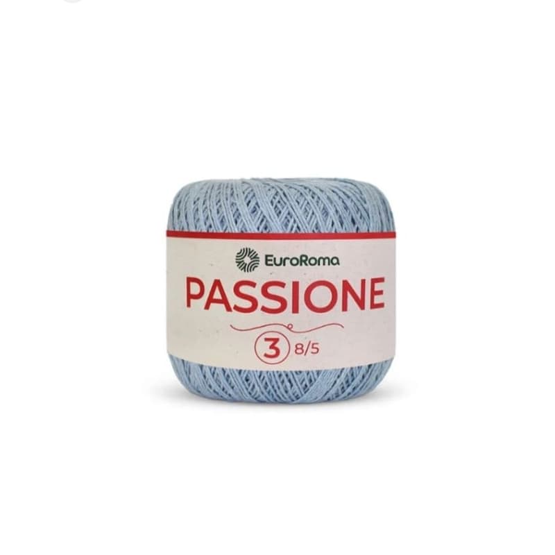 linha Barbante passione n°3 cor 900 azul bebê