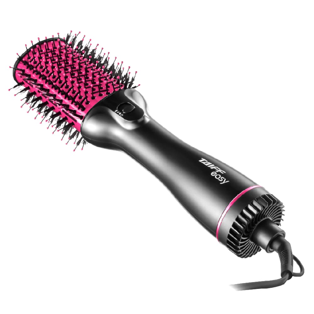 Escova Secadora Elétrica, 2 Temperaturas, Taiff Easy Oval, 1200W, PRETA/PINK - 127V