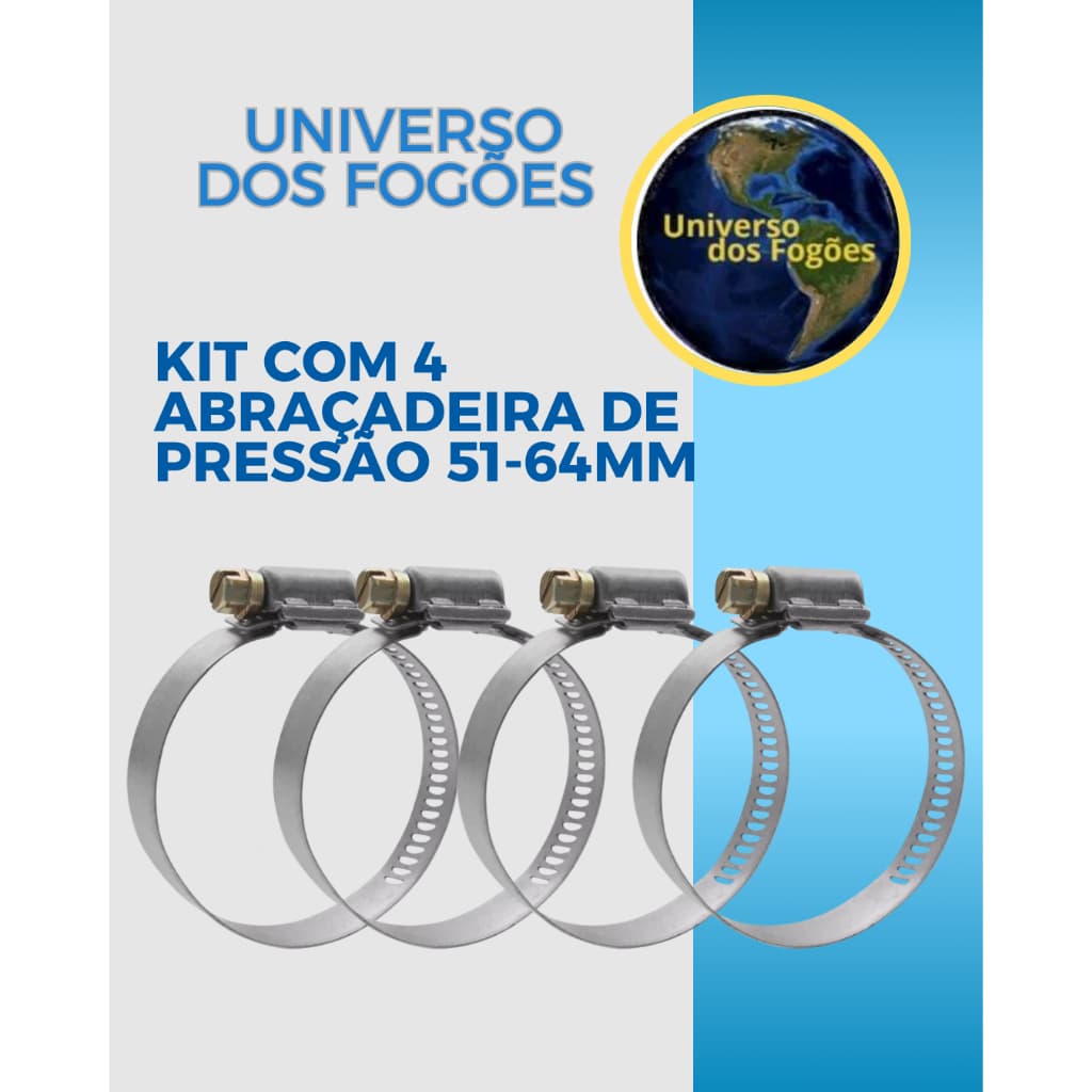 KIT DE ABRAÇADEIRA DE PRESSÃO (04 UNIDADES)