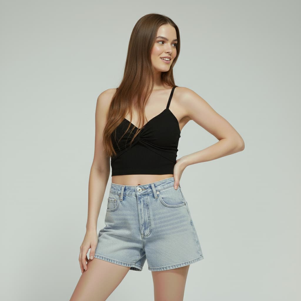 Kit 2 Croppeds Femininos Decote Cruzado com Bojo – Perfeitos para o Dia a Dia