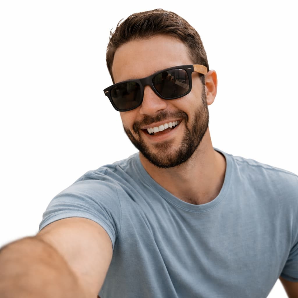Óculos De Sol Masculino Bambu 2025