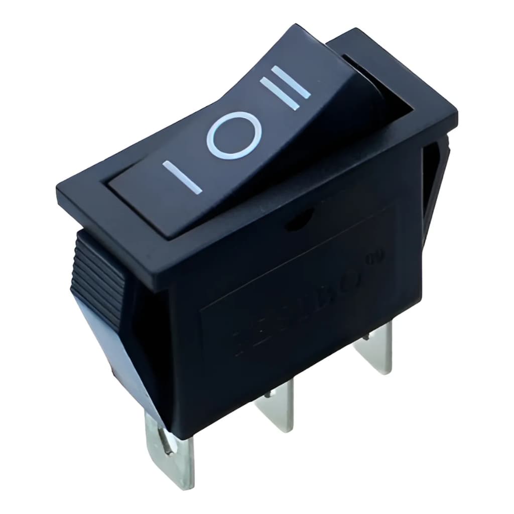 Interruptor Gangorra KCD3 3 Polos Retangular Para Painel Elétrico Liga Desliga 3P