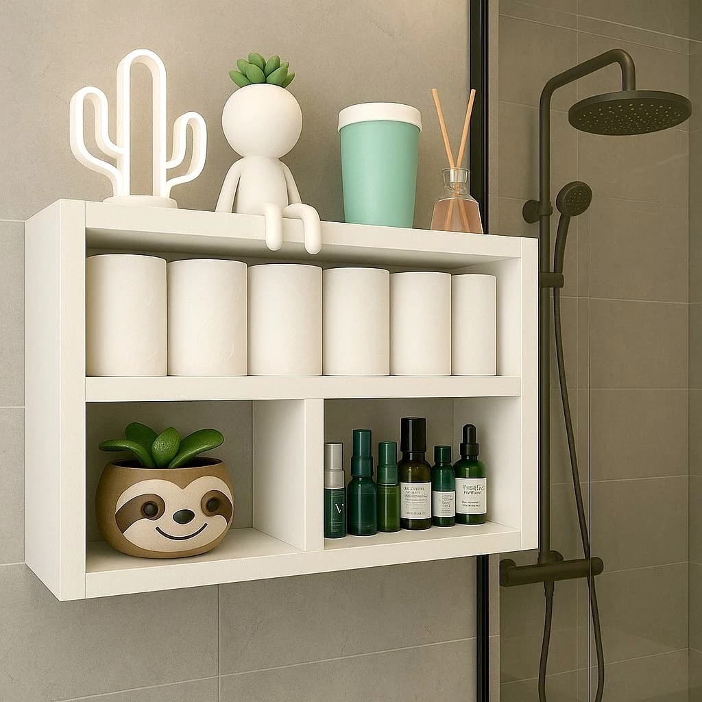 Nicho Multi Uso Com Divisoria e Prateleira Decoração e Enfeites em MDF