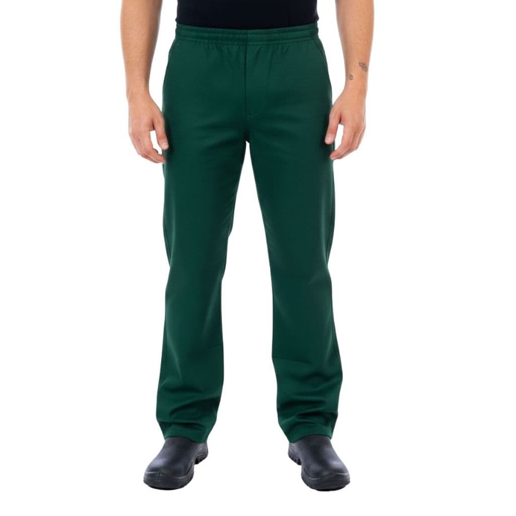 Calça de Brim Verde Elástico 100% Algodão Uniforme Profissional Trabalho Rural Jardinagem e Limpeza