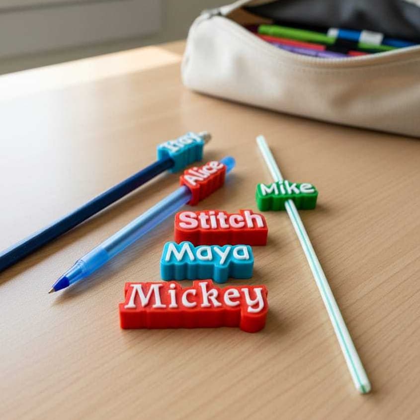 Topper Personalizado com Nome para Lápis Caneta e Canudo | Identificador Escolar | Impressão 3D