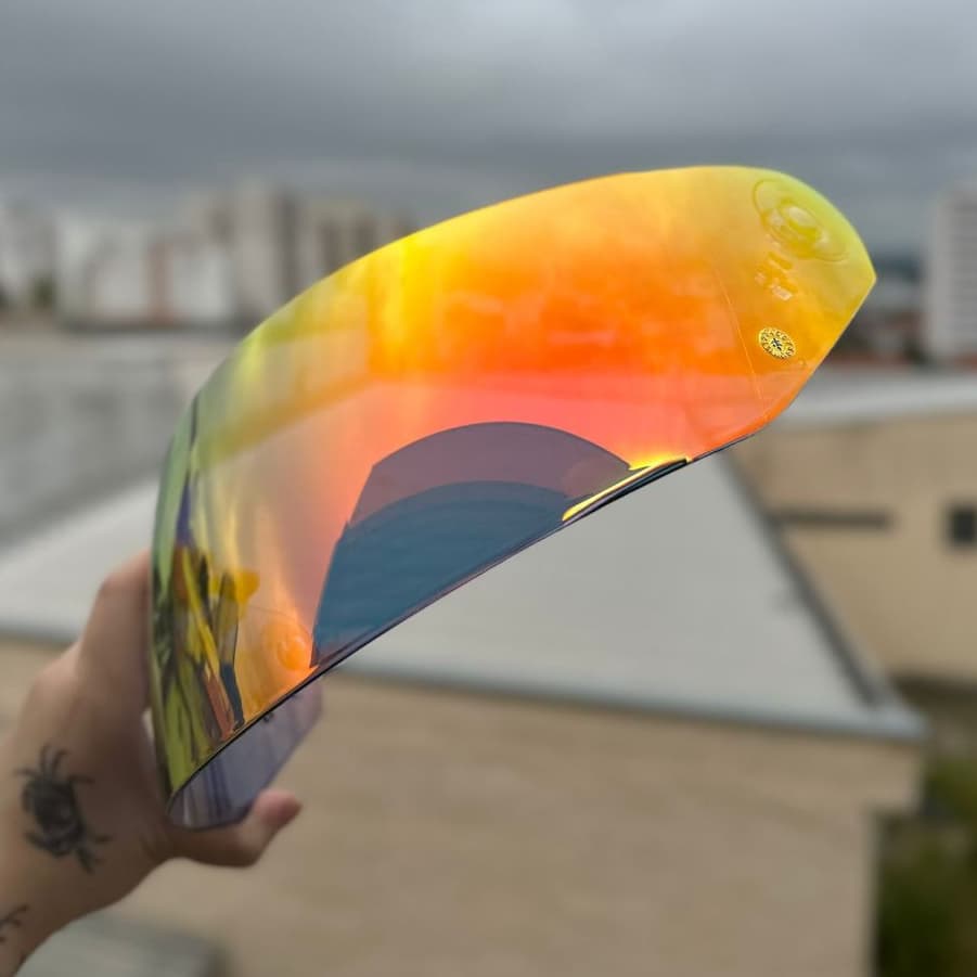 VISEIRA FOTOCROMATICA VERMELHA DIA NOITE CAPACETE NORISK FF302 SOUL I E II ESCURE NO SOL GRAND PIX PAISES MANTY TOKYO
