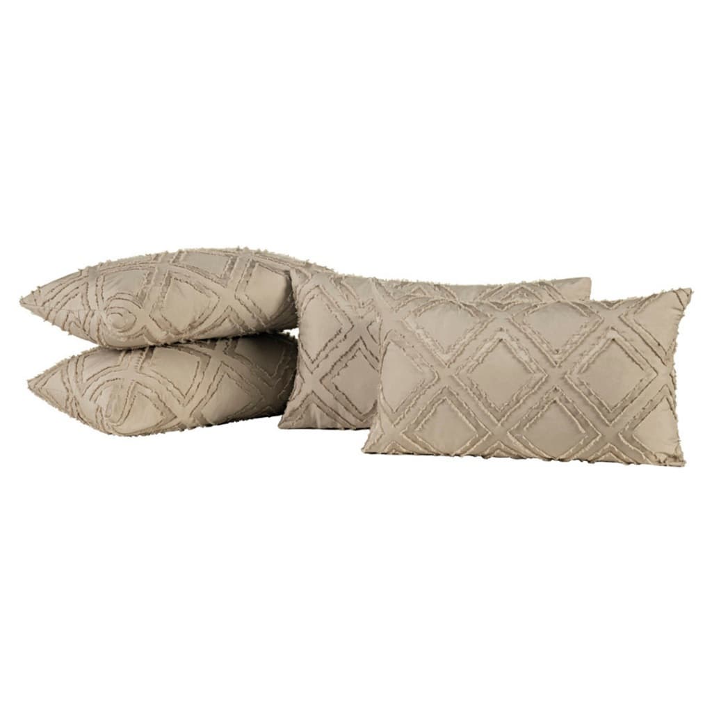 Kit 04 Almofadas/Capas De Almofadas 30x60cm Decorativa Sala Ou Quarto 3D Luxo 300 Fios Aveline
