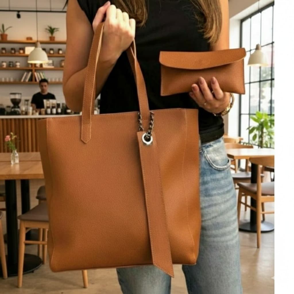 Bolsa Feminina Estilo Sacola Fecho em Zíper Lançamento Oferta Imperdível