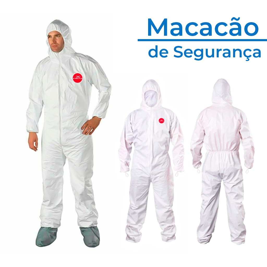 Macacão de Segurança EPI Pintura e Riscos Steelflex Original Químico de Proteção - Steelflex